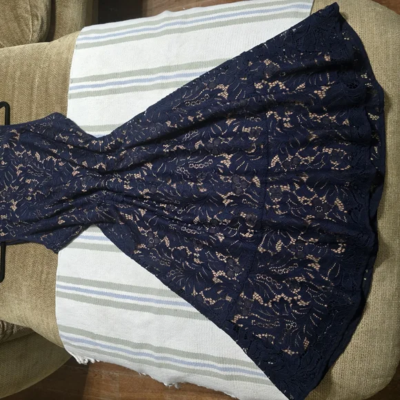 Banana Republic Midnight Blue Lace Dress - Picture 12 of 13